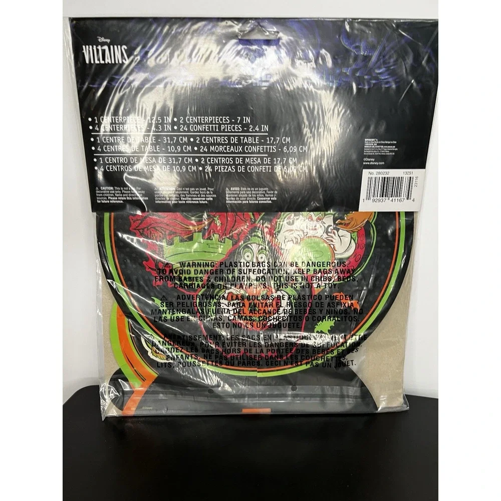 NEW Disney Villains Halloween Haunted House‎ Carnival Table Decor Kit